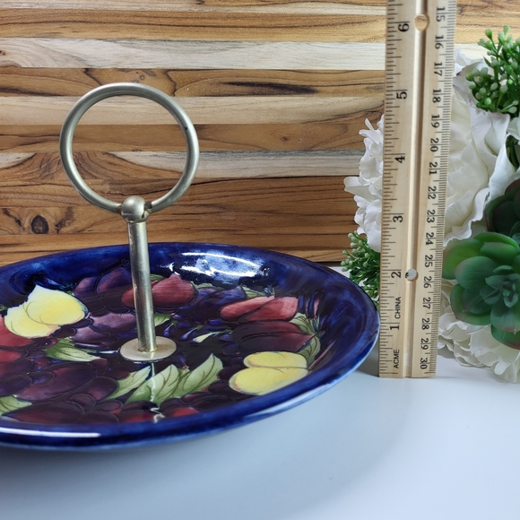 Antique Moorcroft Pottery, Made In England, Serving Dish "Wisteria" - Picture 8 of 10